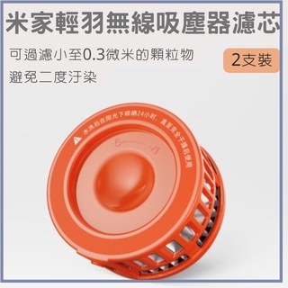Xiaomi 超輕量無線吸塵器 濾芯 米家輕羽無線吸塵器濾芯 兩入 吸塵器濾芯 吸塵器 輕量無線吸塵器☀