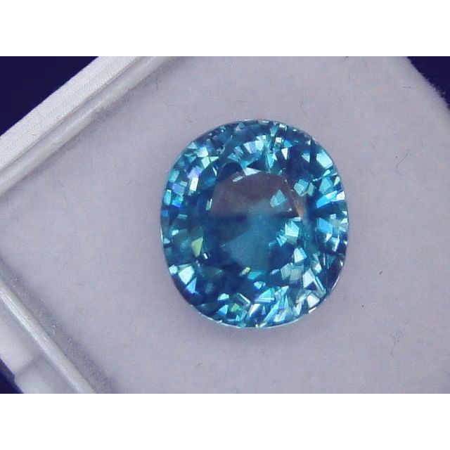 8 8cts天然無燒vvs橢圓形藍色鋯石 風信子石zircon 附台灣聯合鑑定書 號碼sr 蝦皮購物