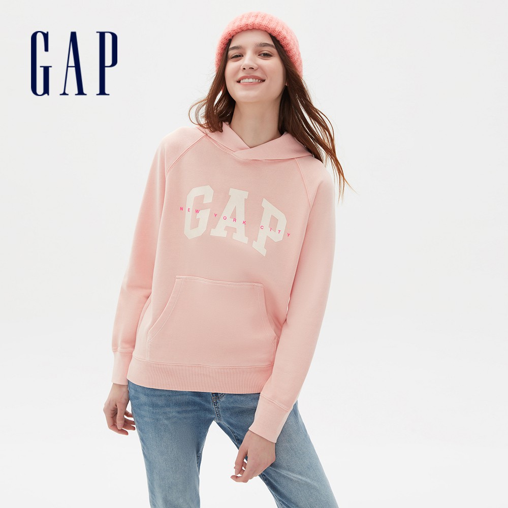 Gap 女裝 Logo帽T-蜜桃粉(544937)