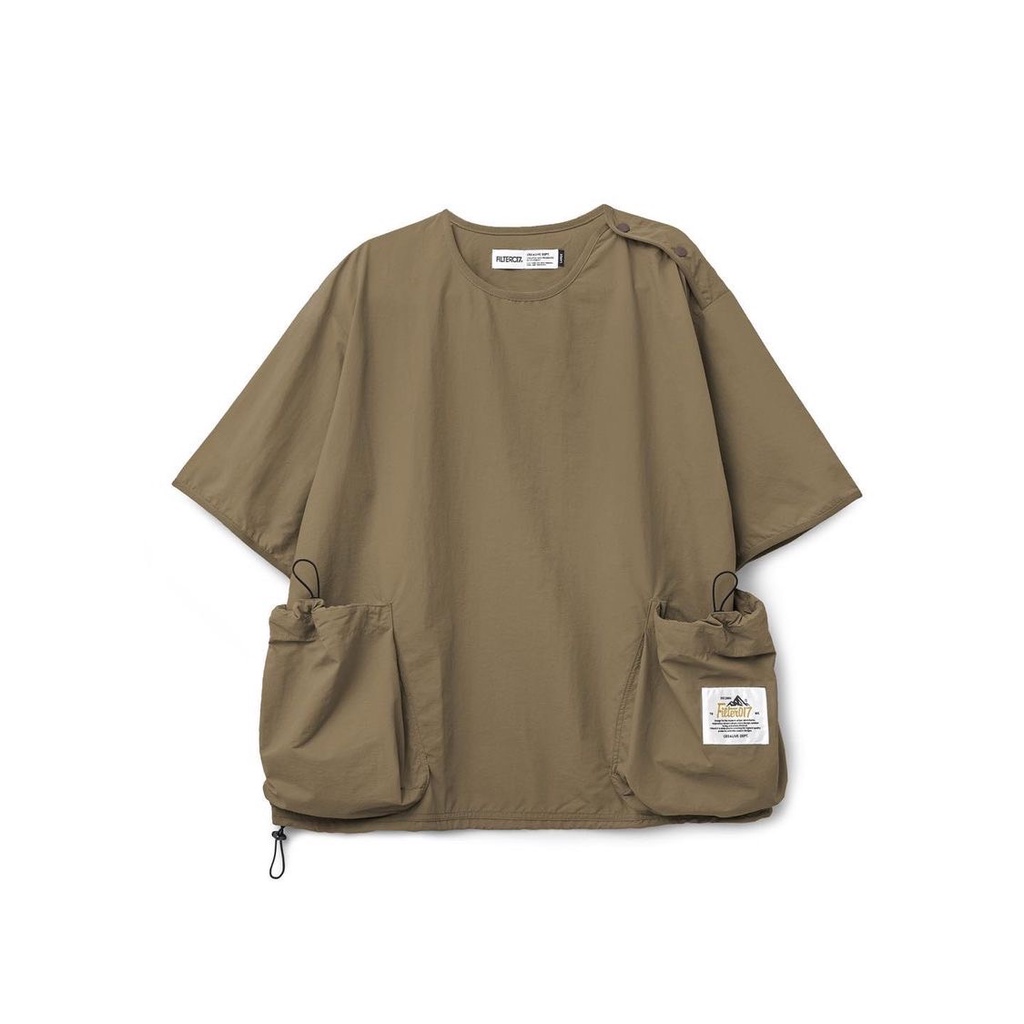 【P.COAST LAB】Filter017 鐵氟龍抗汙尼龍短罩衫(卡其)