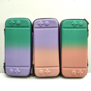ES Switch OLED 漸層收納包 ns水晶殼保護殼組合 含鋼化膜保護貼遊戲卡盒鍵帽配件 EVA防摔牛津布包 副廠