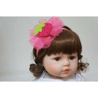 Avondream手創小舖-G4-寶寶兒童幼兒嬰兒髮帶-髮箍髮圈彈性髮帶類 草莓
