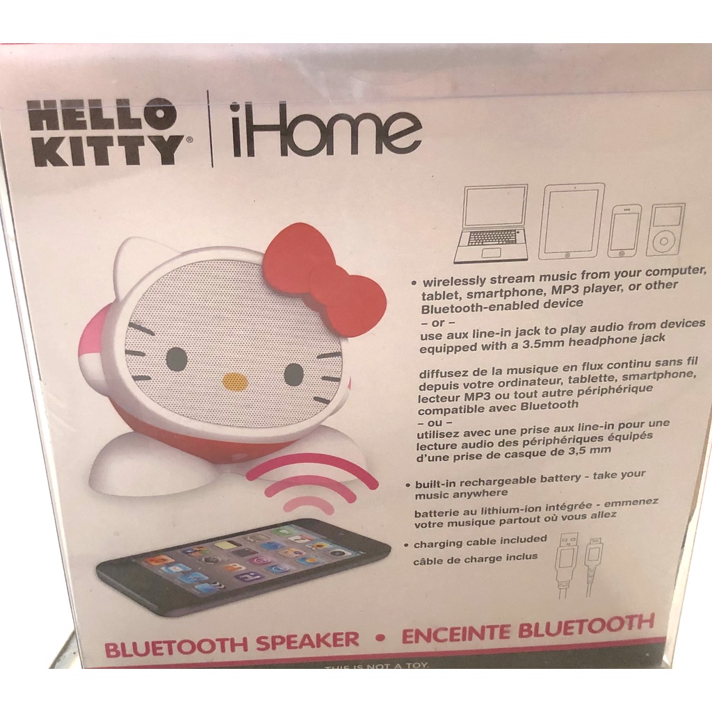 iHome Hello Kitty Bluetooth Mini Speaker 凱蒂貓 音樂播放 藍芽 喇叭 擴音器 蝦皮購物