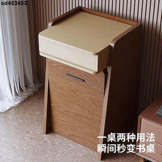 【免運費】現代簡約多功能梳妝臺臥室收納一體小型單人迷你折疊化妝桌翻蓋式sd453453