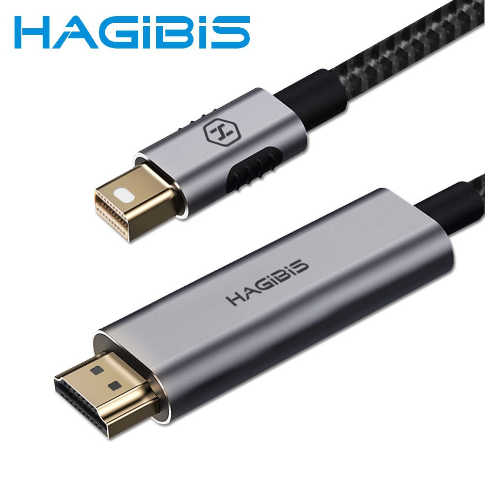 HAGiBiS海備思 MiniDisplayPort to HDMI高畫質4K影音轉接線 1.8M 現貨 廠商直送