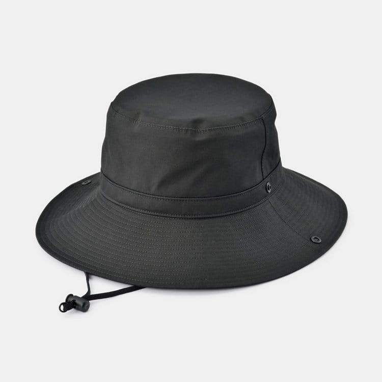 MUJI無印良品 防撥水 有簷帽 遮陽帽 漁夫帽 鬱金香帽 黑色