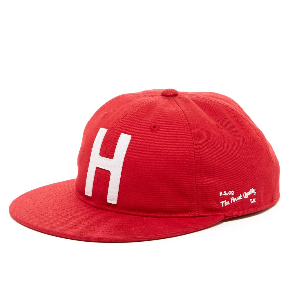 領卷打8折 Herschel Creston 紅色 白字 貼布 logo 帽子 ML 直徑20cm 現貨