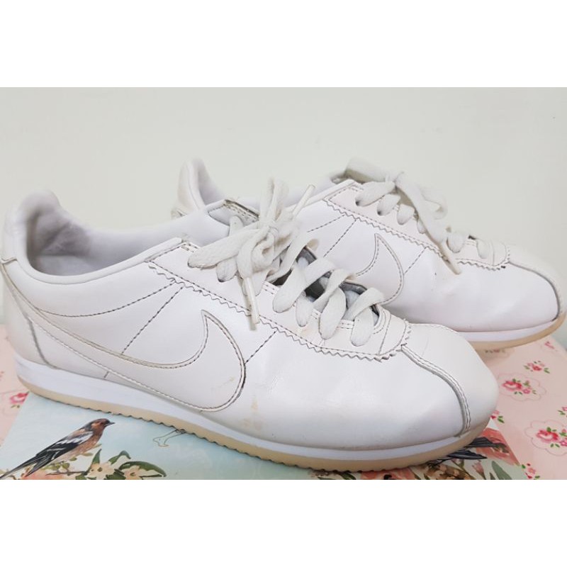 Nike Classic Cortez 阿甘鞋 全白 小白鞋 23.5cm