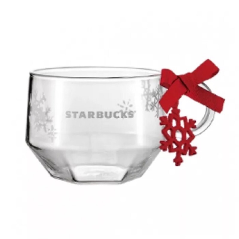 星巴克玻璃杯馬克杯/starbucks 2016年聖誕 馬克杯透明雪花❄️杯