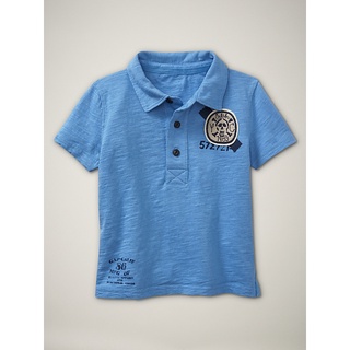 【寶寶專賣店】 美國購回 BABY GAP 春夏 小男生/男童 骷髏 藍色 POLO衫 現貨2-3Y*2