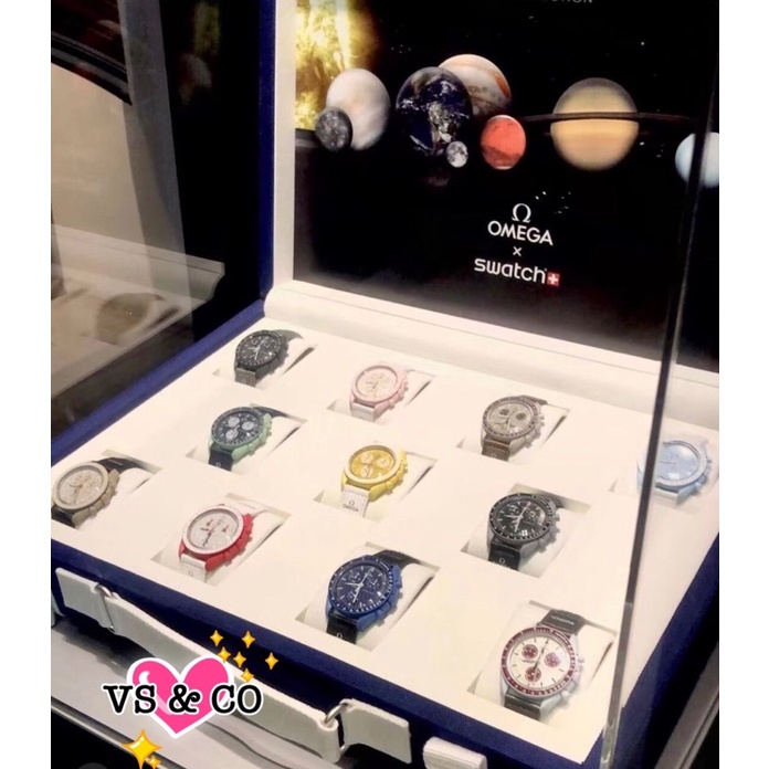 💖VS &amp; CO 💖美國代購 swatch x omega聯名款限量太陽系行星系列防水石英機心陶瓷錶 運動錶 情侶錶