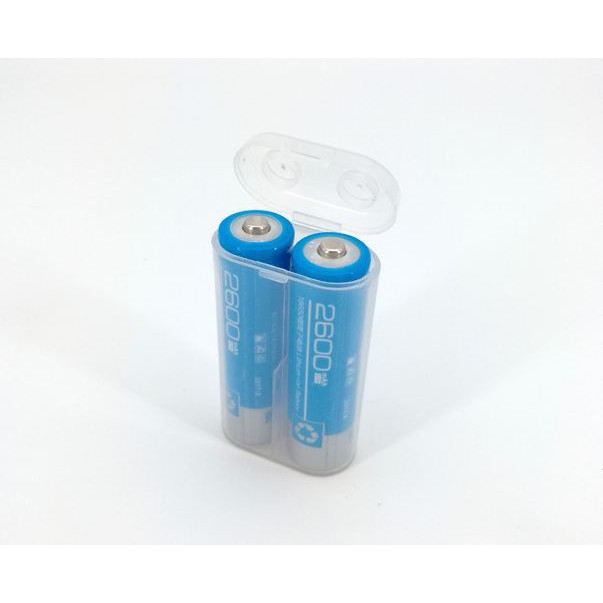 PP塑料電池盒18650防水(圓型.方型)收納盒兩節 2節裝18650電池盒(單一商品未滿99不出貨)