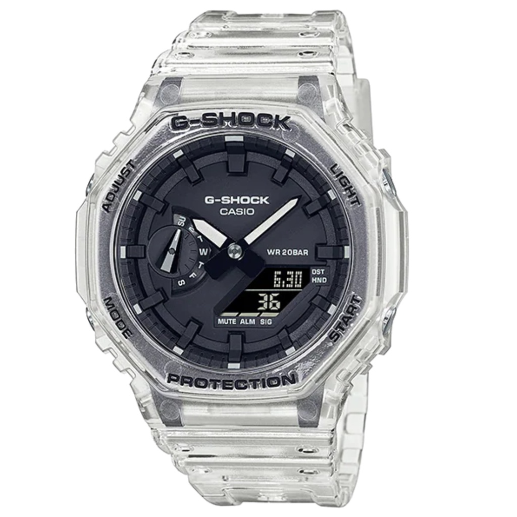 卡西歐 CASIO G-SHOCK 農家橡樹 GA-2100SKE-7A 2021年特別色 透明 黑面  全新台灣公司貨