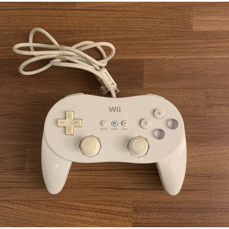 Wii 原廠 白色 牛角專業Pro手把 有線搖桿 原廠週邊 正版配件 任天堂