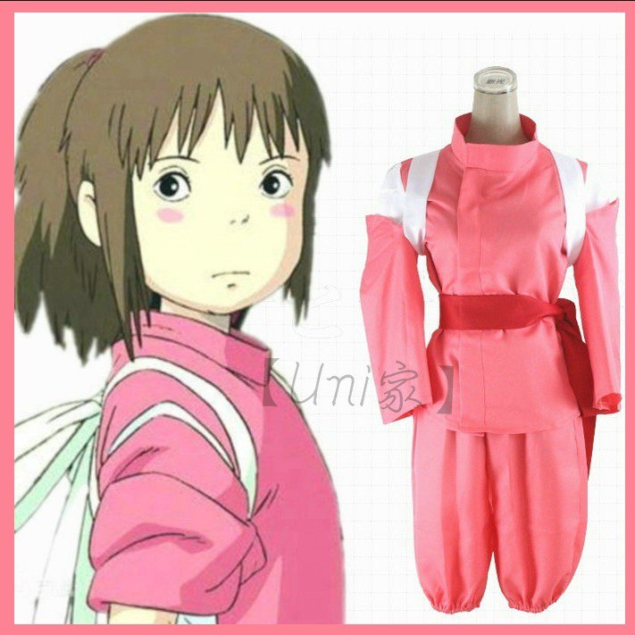 Uni家 Cos 神隱少女小千湯屋工作服cosplay 千尋全套服裝 蝦皮購物