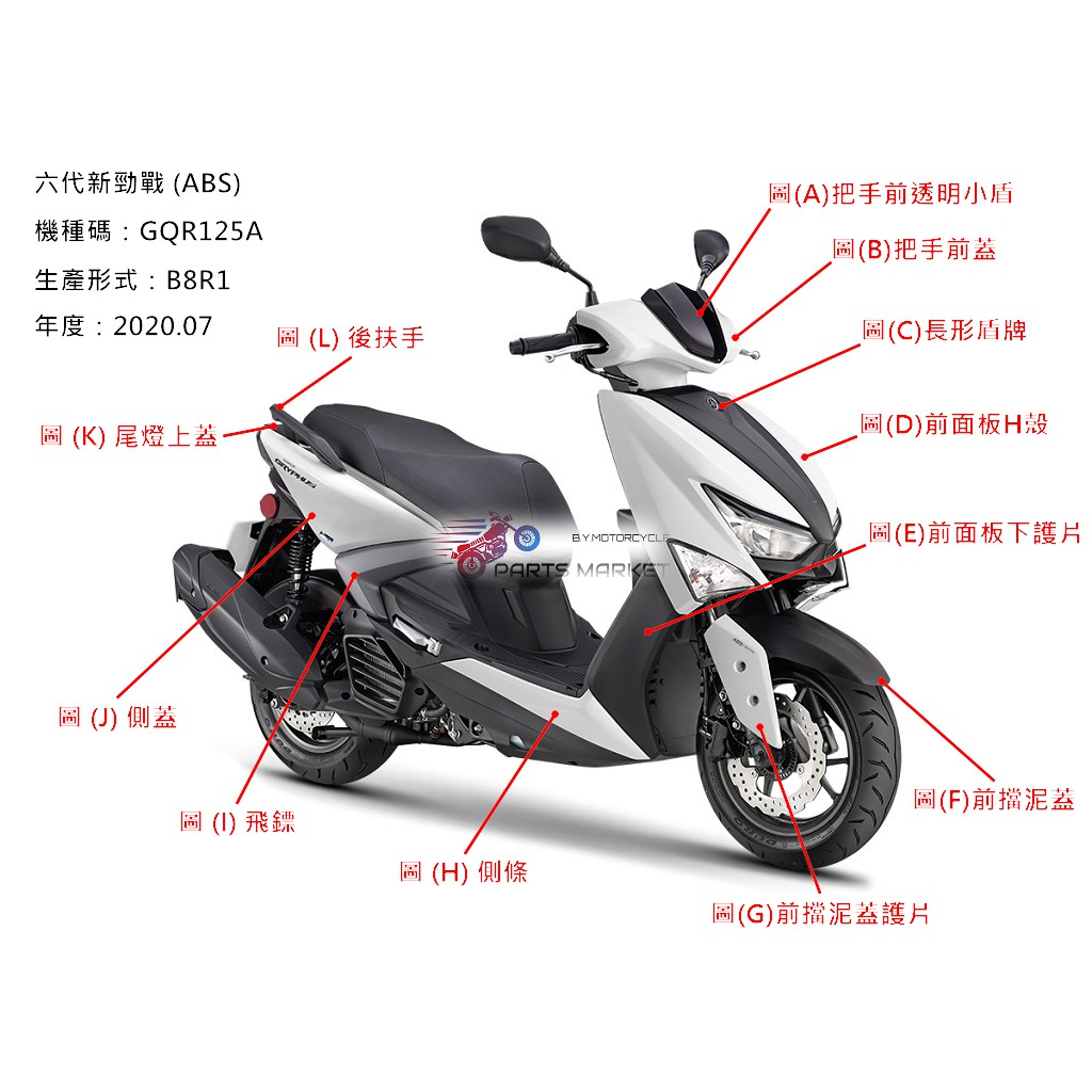 YAMAHA 山葉原廠 六代勁戰 原廠飛鏢 邊條 邊軌 六代戰 側軌 飛鏢 原廠 專用 公司貨 烤漆件 原廠 車殼