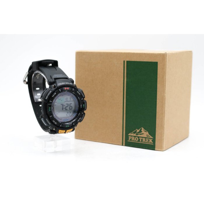 【高雄青蘋果3C】CASIO PRG-240-1SDR 藍綠 太陽能 登山錶 橡膠錶帶 二手手錶#42759