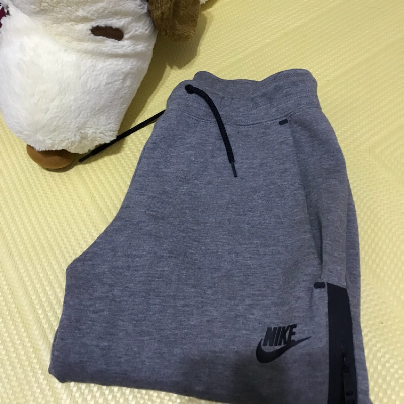 Nike 青年款L號 縮口棉褲 側邊 防水拉鍊