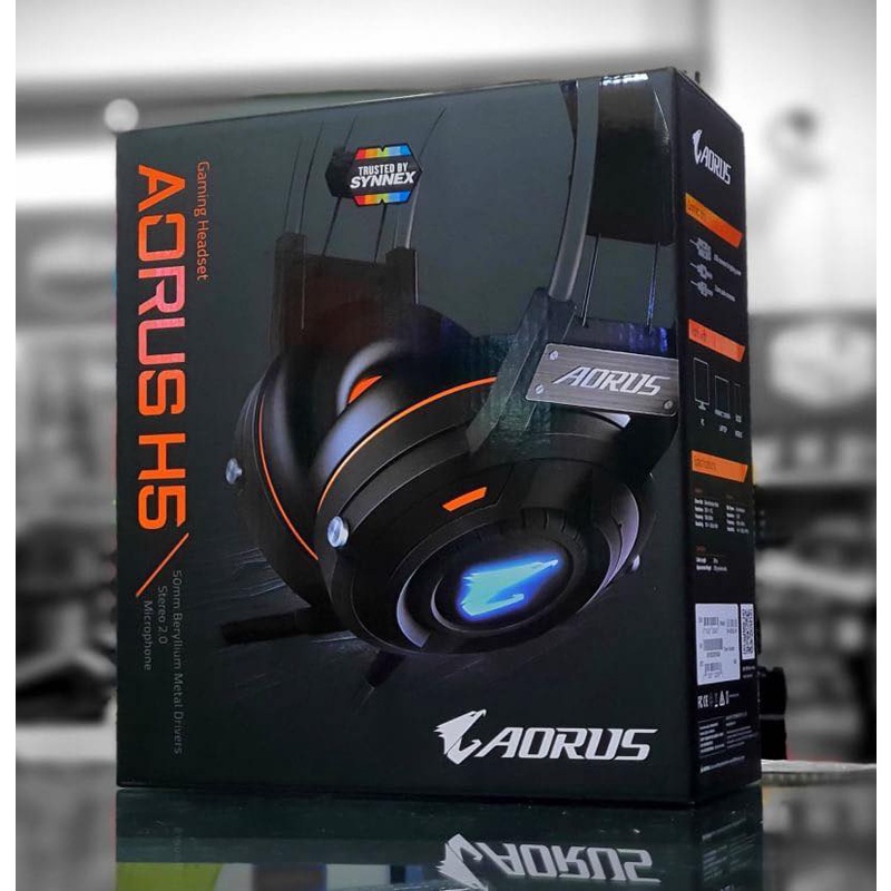 🔥僅拆封拍照 限量一組🔥AORUS H5 RGB 50mm大單體 電競耳機 耳罩 麥克風 PS5