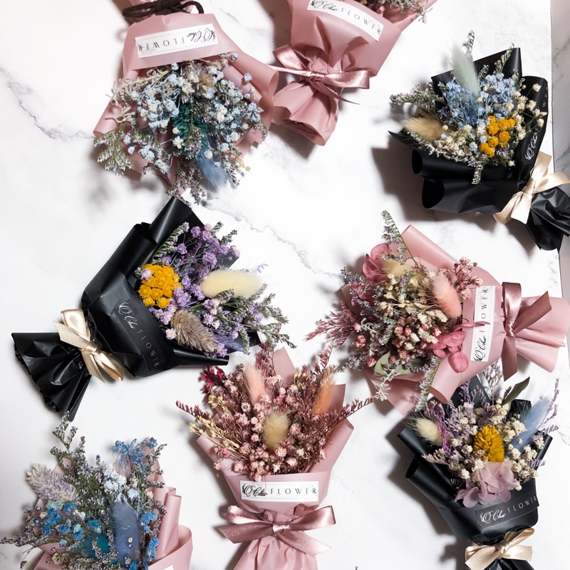 乾燥花小花束畢業小花束婚禮小花束 蝦皮購物