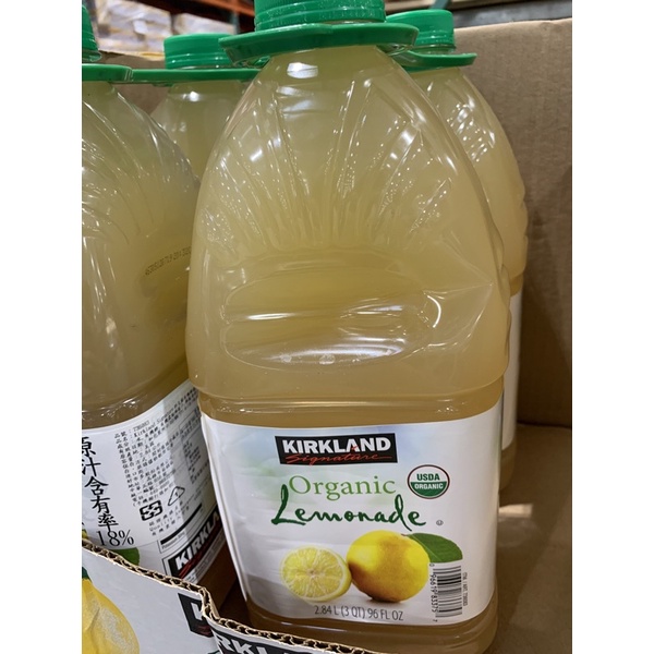Kirkland Signature 科克蘭 有機檸檬果汁飲料 2.84公升