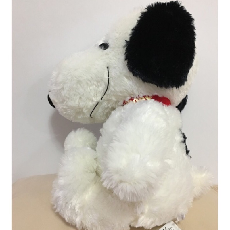 ，s，日本景品 snoopy 紅色項圈金字 BIG 史努比 大型娃娃 坐姿 造型玩偶 絨毛娃娃