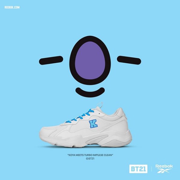 BIG SALE BTS BT21 X Reebok Turbo Impulse Clean-KOYA