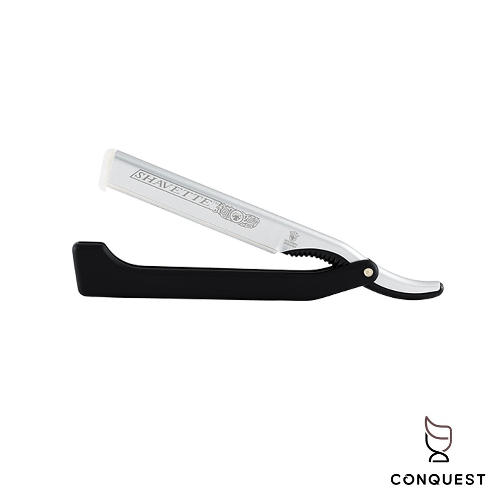 Conquest 德國dovo Shavette 消光黑剃刀鋁合金刀身極輕巧直式剃刀1081 蝦皮購物