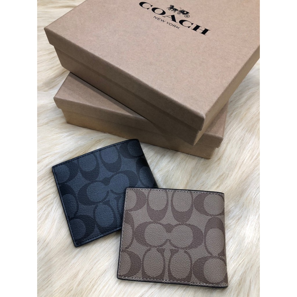 【MAFIA WORK】 Coach 皮夾 短夾 生日禮物 聖誕禮物 男生女生 內層 品牌 情人節禮物