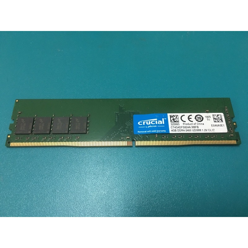 美光 DDR4 2400 4G 單面 記憶體 CT4G4DFS824A