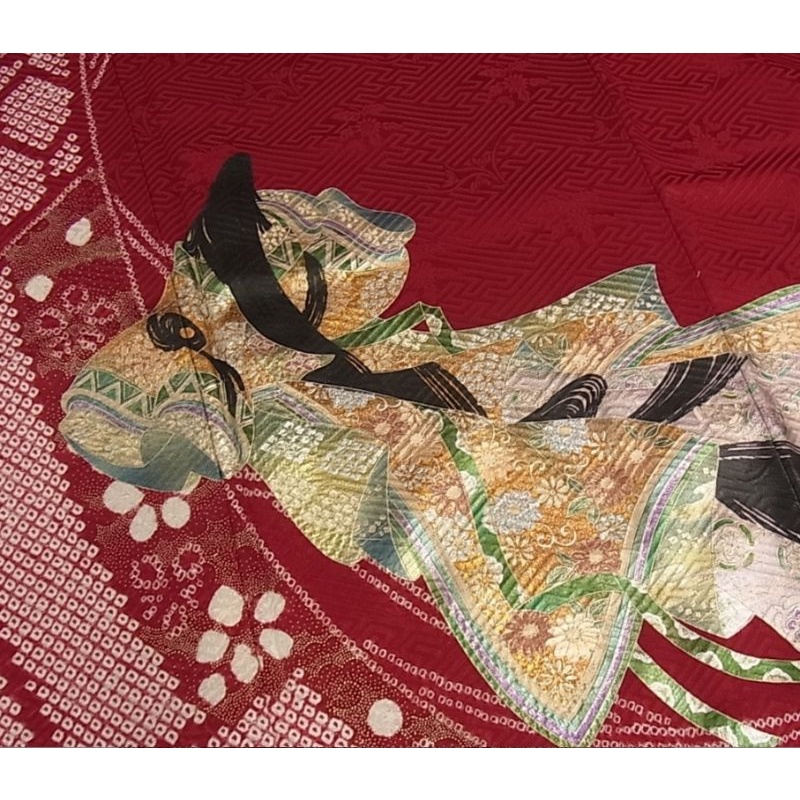 K-2137 訪問着 圧巻の豪華総刺繍 汕頭刺繍 さが美お誂え ガード加工