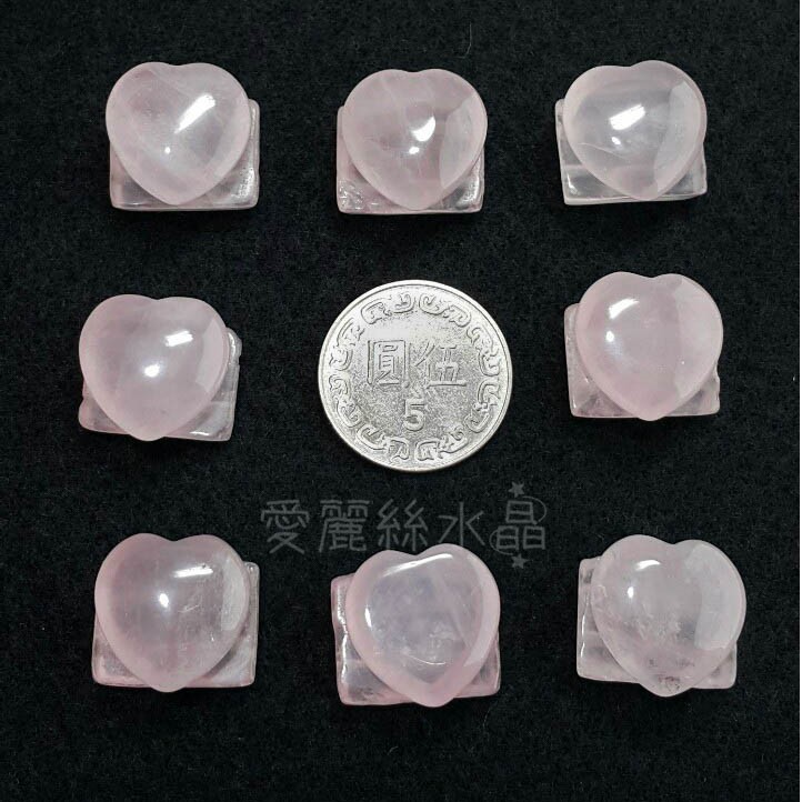 👑愛麗絲水晶👑 散珠 天然 粉晶 愛心型 DIY 串珠 現貨 鈦晶 販售