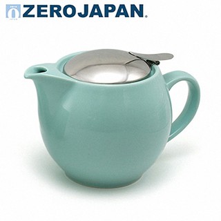 百年手作壺 ZERO JAPAN 世界知名品牌 典藏陶瓷不銹鋼蓋壺(湖水藍)450cc