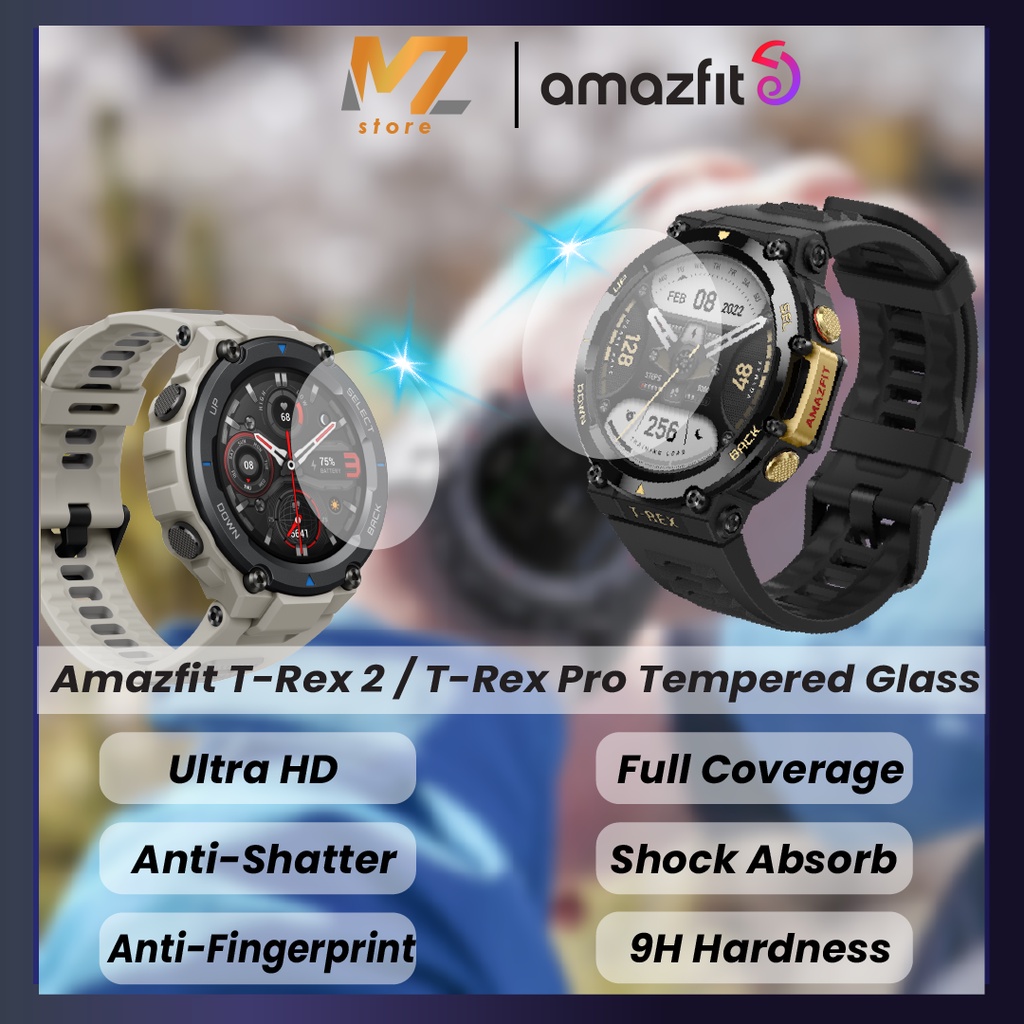 Amazfit T rex 2 / T-rex pro Watch 優質高品質 9H 鋼化玻璃屏幕保護膜(T rex 2