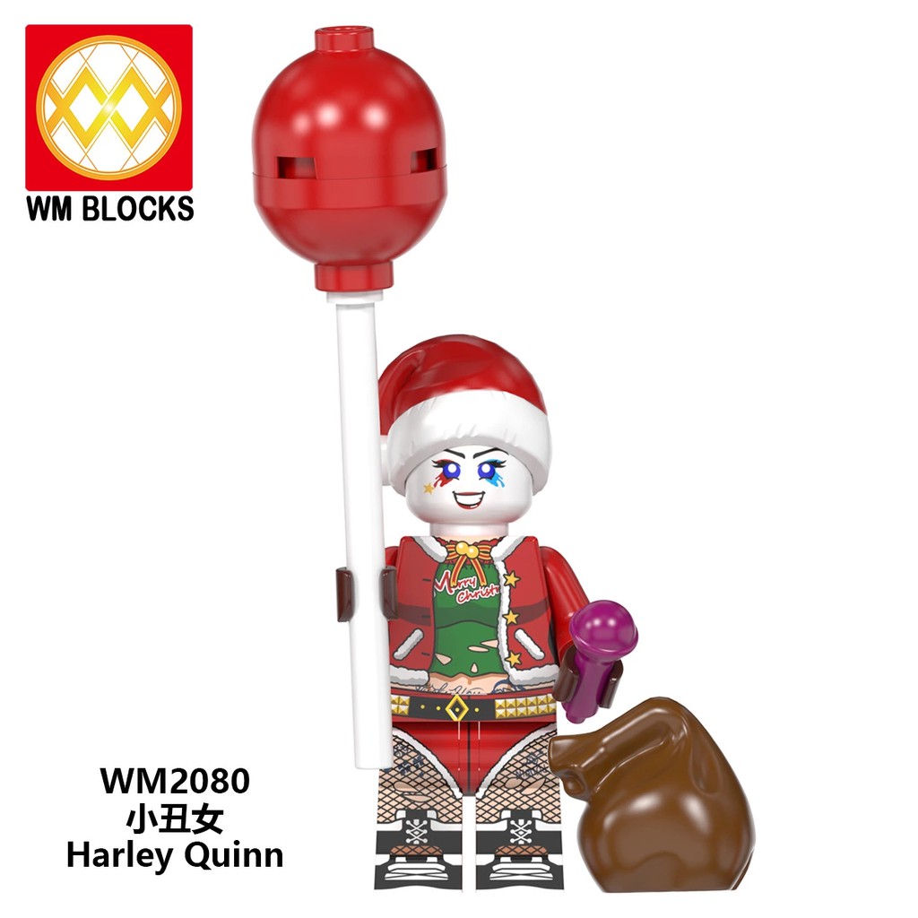 阿樂積木人偶 單隻 WM2080 聖誕節超級英雄 小丑女 第三方積木人偶