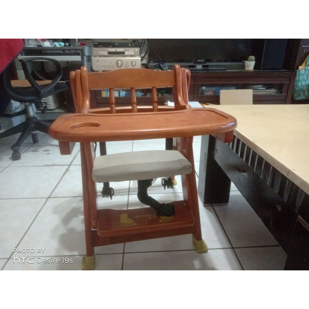 木製高低可調兒童餐桌椅