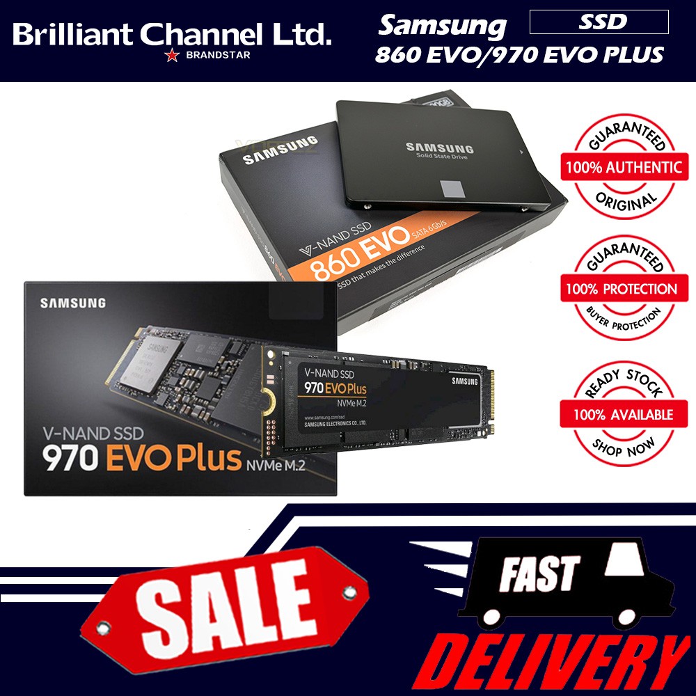 Samsung SSD 860 EVO SATA III(6Gb/s) 2.5" /  970 EVO Plus M.2