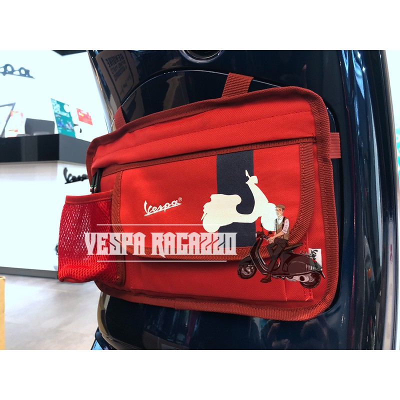 【VESPA RAGAZZO】VESPA 原裝 手套箱 置物袋 經典 紅款 全車系共用