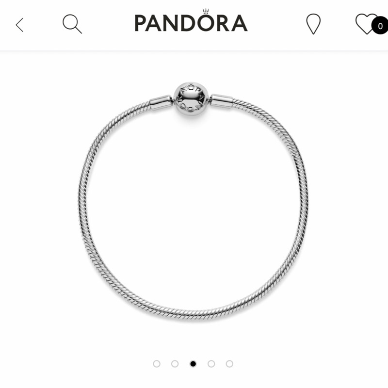 PANDORA Moments 潘朵拉 圓形釦頭蛇鍊 Pink Travel Bag Charm 粉紅行李箱墜飾