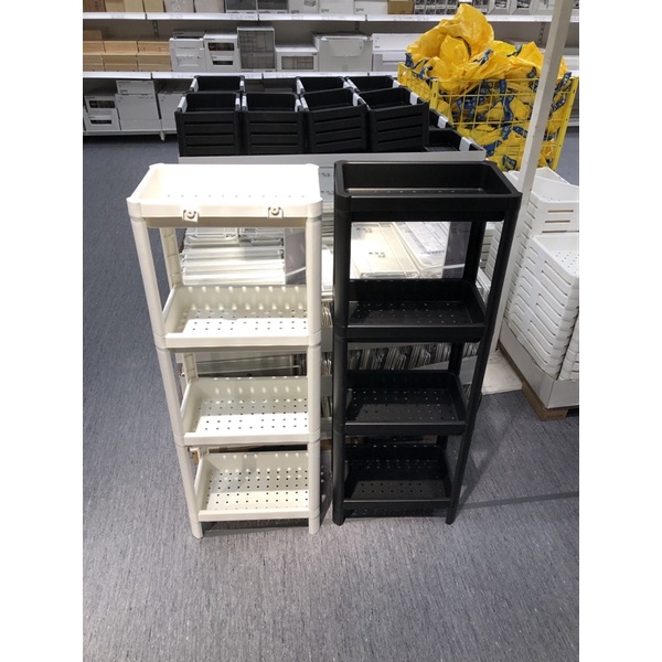 IKEA代購 層架組, 白色/黑色 四層架 浴室架 塑膠層架 收納 收納櫃 層架