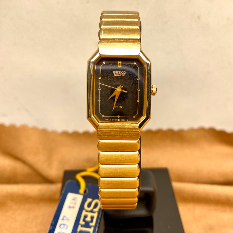 vintage SEIKO  SX 方形精工錶 古董錶 鍍金 老款 古典石英女錶2Y01-5A80