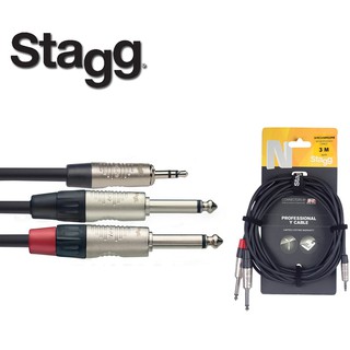 Stagg Y CABLE 3M 3公尺 鼓手必備 訊號線 轉接頭 立體頭 3.5轉6.3 Y型