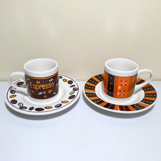 Espresso 陶瓷 花茶 濃縮咖啡 咖啡 杯盤組（2杯+2盤）♥ 現貨 ♥ 丨