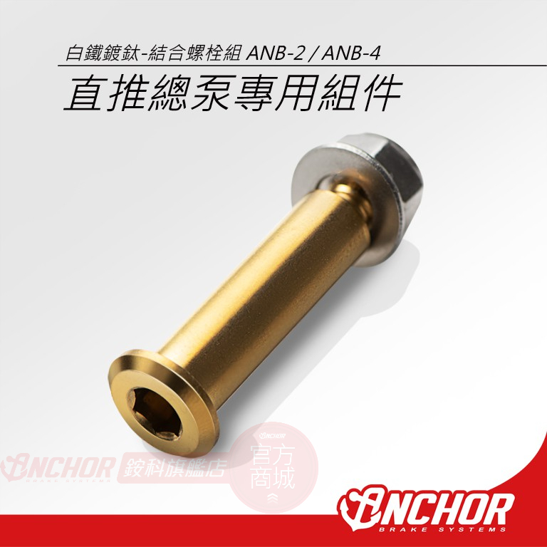 【ANCHOR】銨科官方商城 總泵專用 白鐵 鍍鈦 結合螺栓組 ANB-4 ANB-2