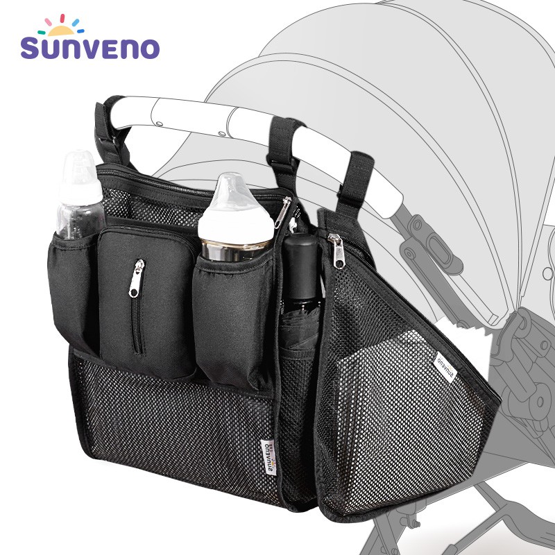 三美嬰 嬰兒推車 掛包 四季通用 配件網布 大容量 多功能 收納包 袋置物袋