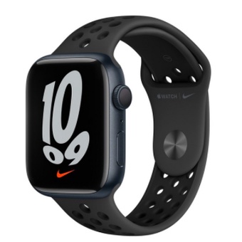 ❤️ [現貨] Apple Watch S7 GPS 45mm 午夜黑色鋁金屬錶殼 Nike運動型錶帶