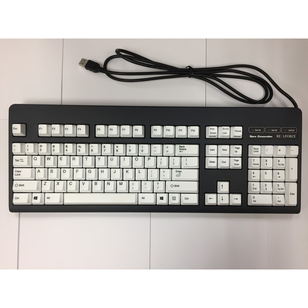Topre Realforce 台灣限定版 全域30g靜音 英文 黑蓋白帽 104UB-DK30S 熱昇華 電容式鍵盤