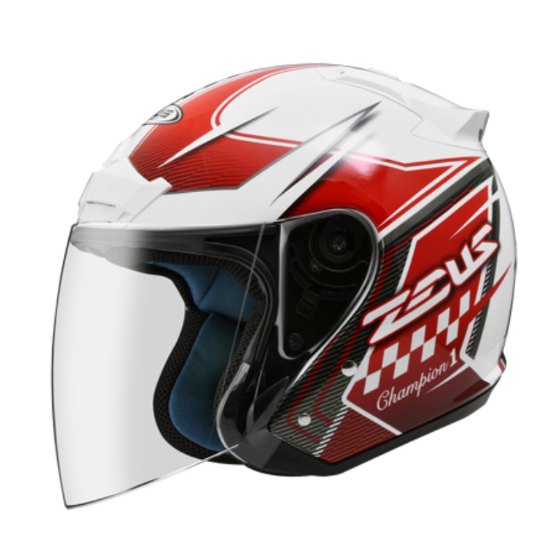 ZEUS 瑞獅 ZS-609 I18 3/4罩 半罩 安全帽 內襯全可拆 白紅 白藍 白銀