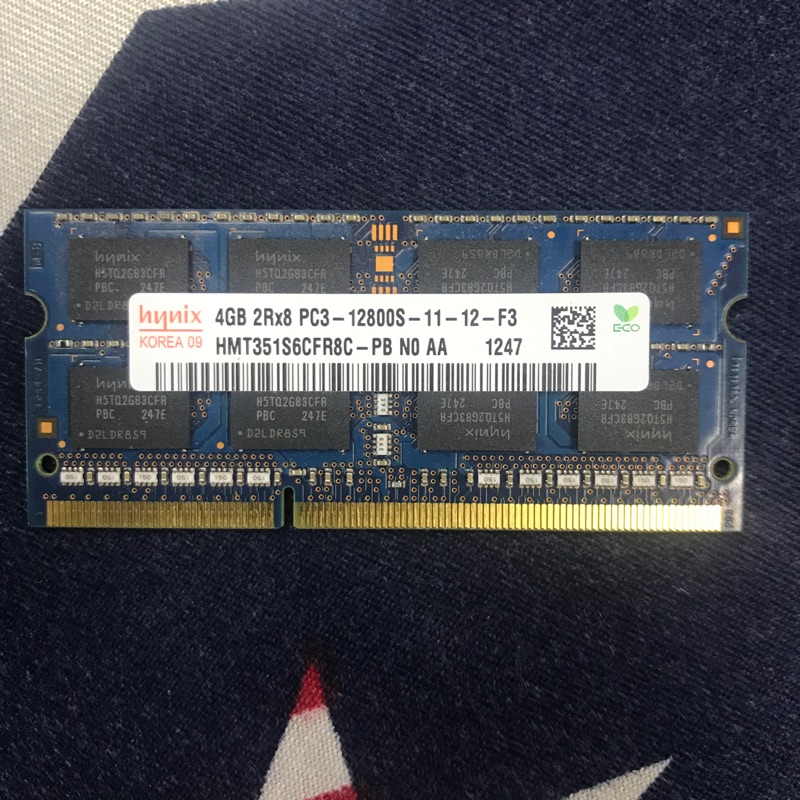 Hynis DDR3 1600 4G 雙面顆粒 For NB 4GB 2Rx8 PC3-12800S