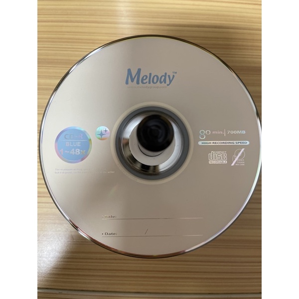 [現貨]可燒錄空白Melody CD-R空白光碟700MB 80min